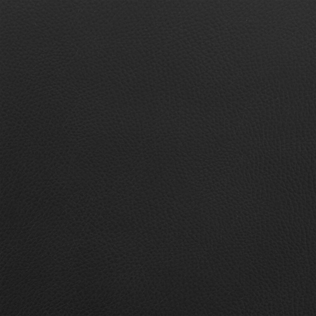 Adjustable Black Tufted Faux Leather and Black Wood Swivel Barstool.