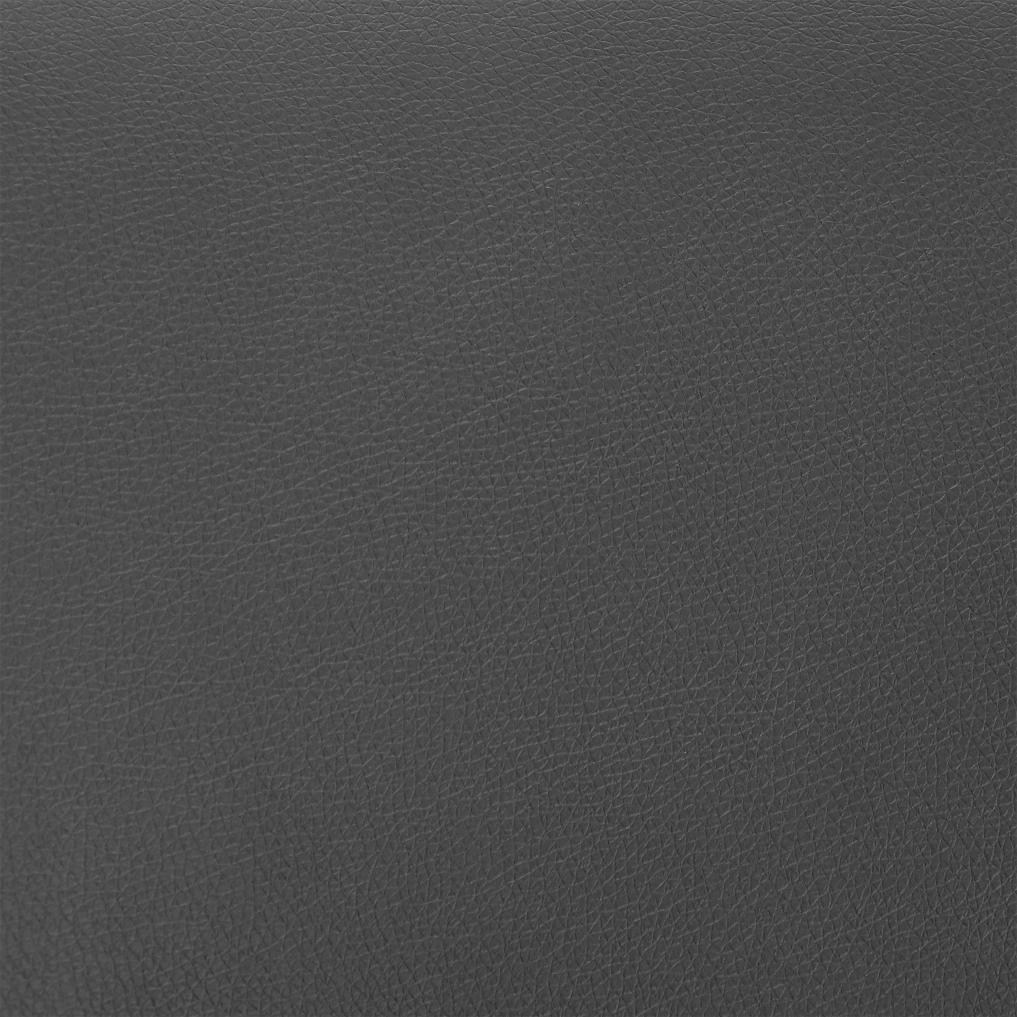 26" Gray on Black Faux Leather Comfy Swivel Counter Stool