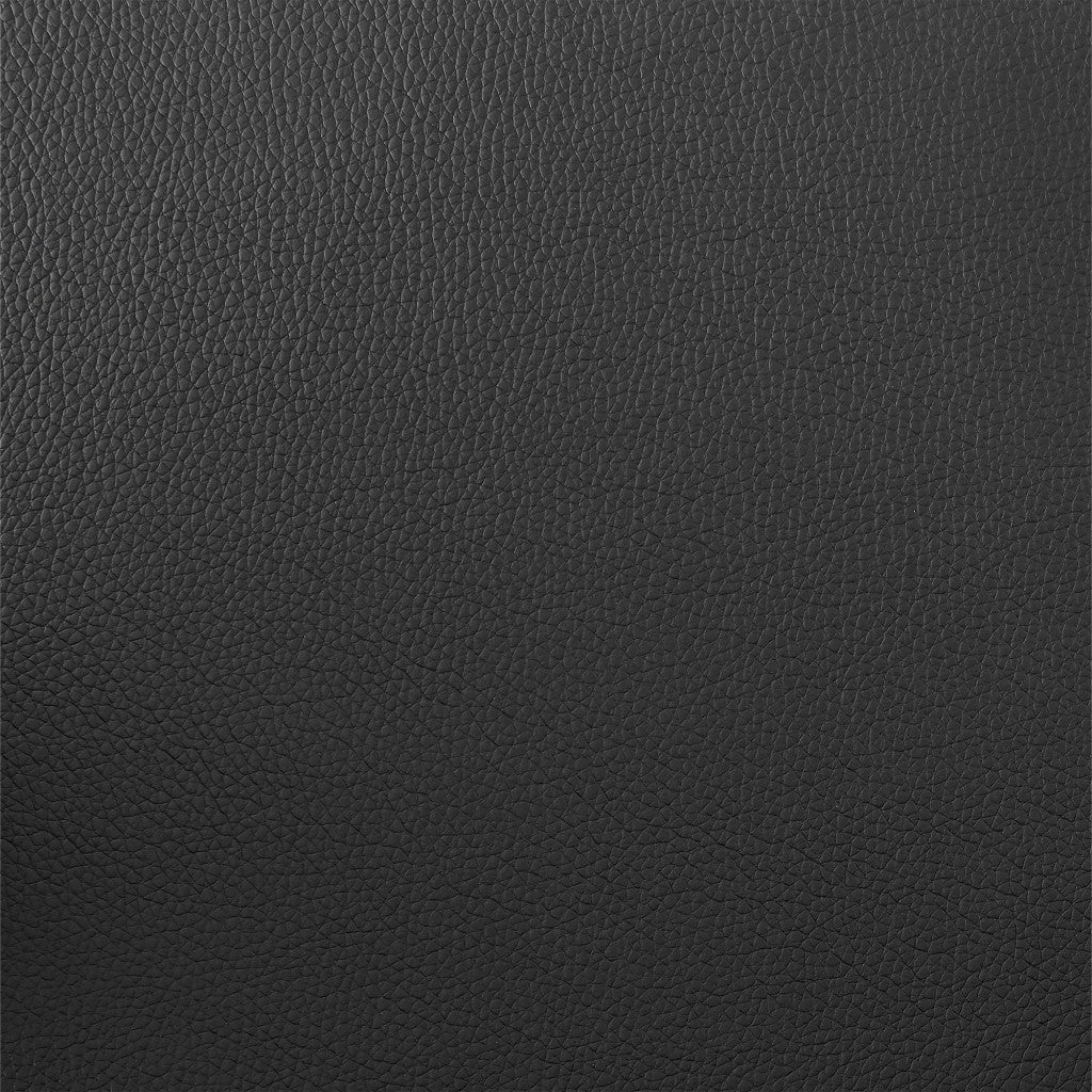 26" Mod Black Faux Leather Black Finish Swivel Bar Stool