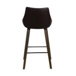 26″ Brown Tufted Velvet Upholstered Bar Stool
