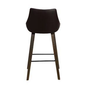 Rich Gray Faux Leather Bar Stool