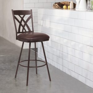 Set of Two Black and Chrome Scoop Counter Stools
