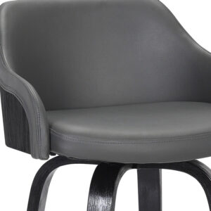 Set of Two Black and Chrome Scoop Counter Stools