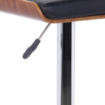 26″ Black Faux Leather Chrome Finished Bar Stool
