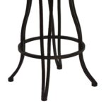 26″ Dark Espresso Scroll Back Metal Swivel Bar Stool