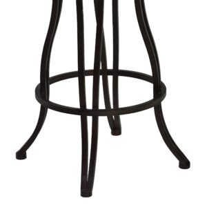 26" Contempo Black Faux Leather and Stainless Backless Bar Stool