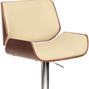 Glam White and Gold Tufted Leather Armchair
