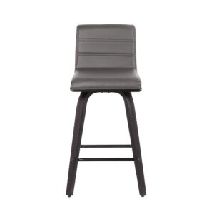 Set of Two Black and Chrome Scoop Counter Stools