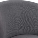 30″ Grey Espresso Wood Fabric Swivel Bar Stool