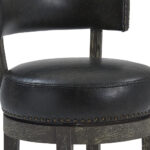 26″ Brown Onyx Faux Leather Swivel Wood Counter Stool